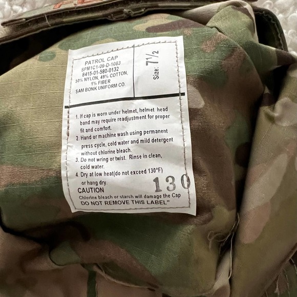 Patrol Cap With Captain's Rank Reversible With Pocket on Inside 7.6 NWT - Picture 5 of 5